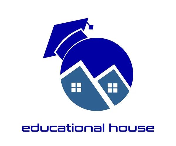 Logotipo Escuela Casa Web Logotipo Del Libro Hogar Sobre Educación — Vector de stock