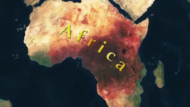 Afrika Karta Animerad — Stockvideo