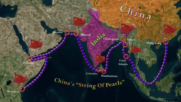 China String Pearls — Stockvideo