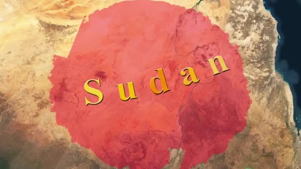 Mapa Sudão Animado — Vídeo de Stock