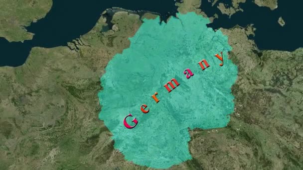 ドイツの地図 アニメーション3D — ストック動画