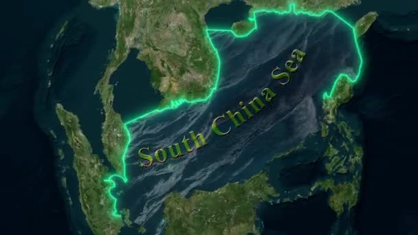 Південно Китайській Морській Карті — стокове відео