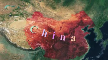 Çin Haritası - Animasyon 3D