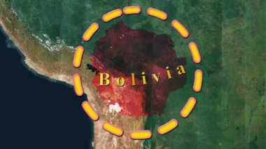 Bolivya Haritası - Canlandırılmış 3B