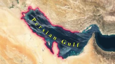 Basra Körfezi Haritası- 3B Canlandırılmış