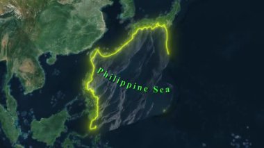 Filipin Deniz Haritası- 3B Canlandırılmış
