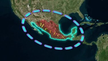 Meksika Haritası - Animasyon 3D
