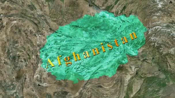 Afghaanse Kaart Animated — Stockvideo