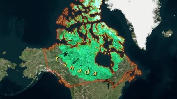 Χάρτης Καναδά Animated — Αρχείο Βίντεο