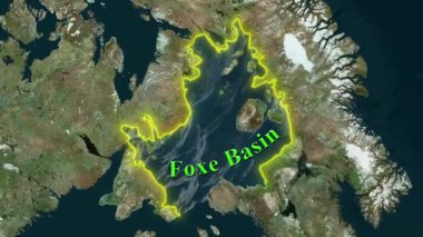 Foxe Havza Haritası - 3B Canlandırılmış