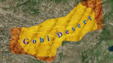 Gobi Çöl Haritası - Animasyon 3D