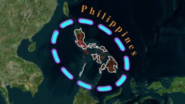 Filipinler Haritası - Animasyon 3D