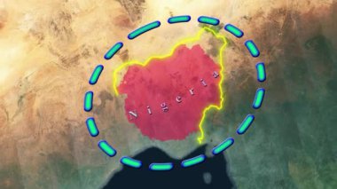 Nijerya Haritası - Animasyon 3D