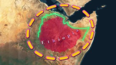 Etiyopya Haritası - Animasyon 3B