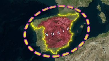 İspanya Haritası - Canlandırılmış 3B