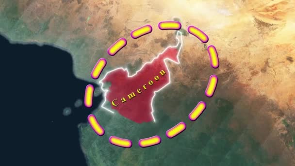 Cameroon Map Animated — Stock Video