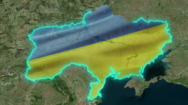 Ukrayna Bayrağı - Canlandırılmış 3D.