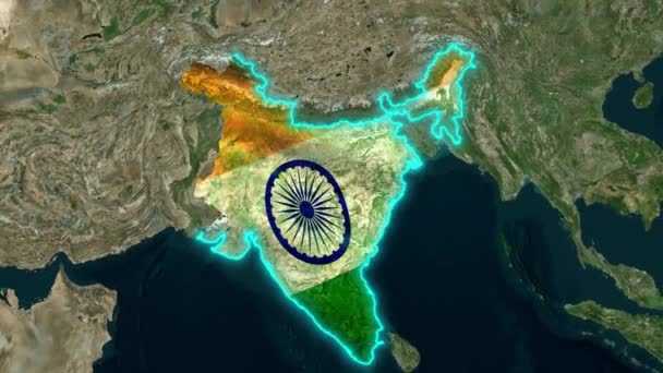 Flaga Indii Animacja — Wideo stockowe