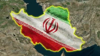 İran Bayrağı - Animasyon 3D.