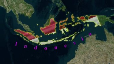 Endonezya Bayrağı - Animasyon 3D.