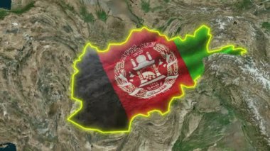 Afganistan Bayrağı - Animasyon 3D.