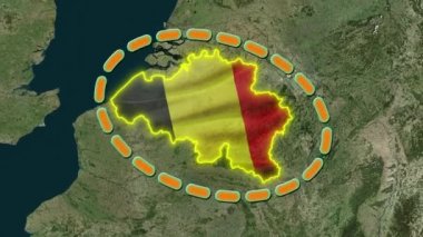 Belçika Bayrağı - Canlandırılmış 3D.