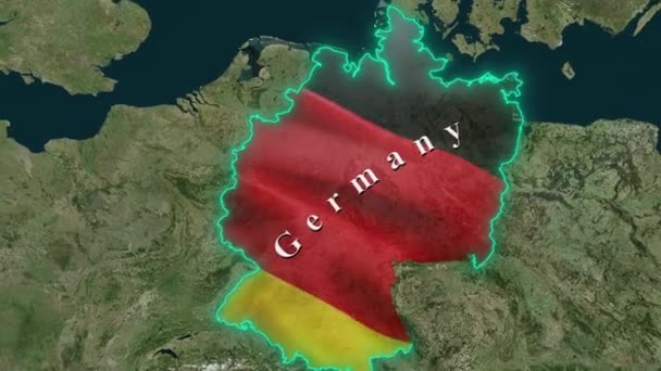 Німеччина Прапор Анімовані — стокове відео