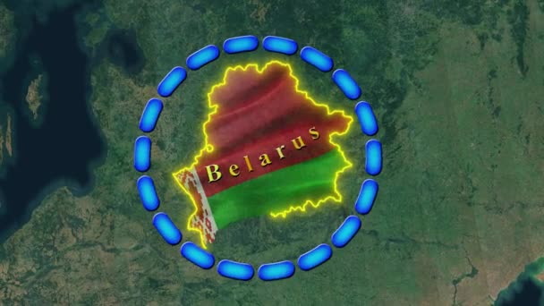 Bielorrusia Bandera Animado — Vídeo de stock