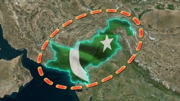 Pakistan Flagge Animiertes — Stockvideo