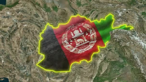 アフガニスタン国旗 アニメーション3D — ストック動画