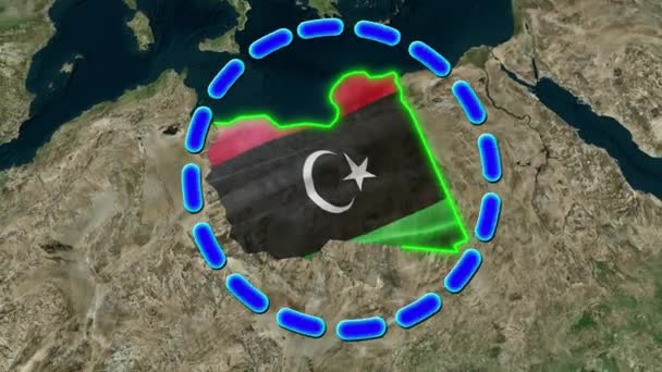 Bandiera Libia Animato — Video Stock