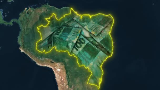Brazilian Real Валюта Бразилии — стоковое видео