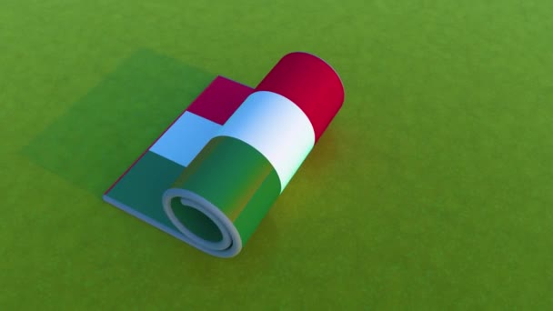 Bandeira Hungria Animação Rolante — Vídeo de Stock