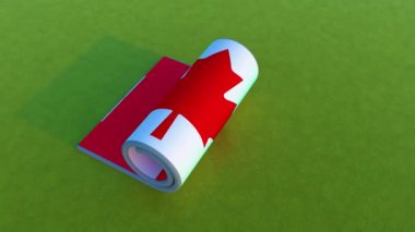 Kanada Bayrağı - Yuvarlanan Canlandırma.