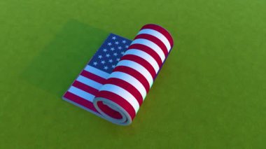 USA Flag - Yuvarlanan Animasyon.