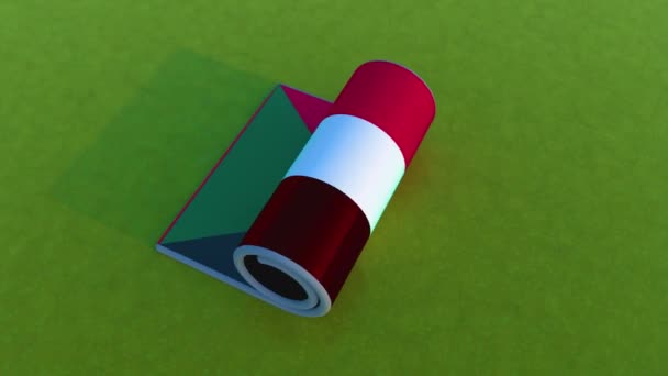 Sudan Flagge Rollende Animation — Stockvideo