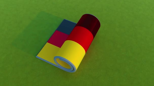Germany Flag Rolling Animation — Stock Video