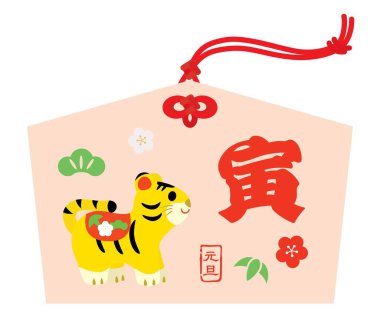 Kaplan Yılı 'nın adak tableti ve Japon mektubu. Çeviri: 