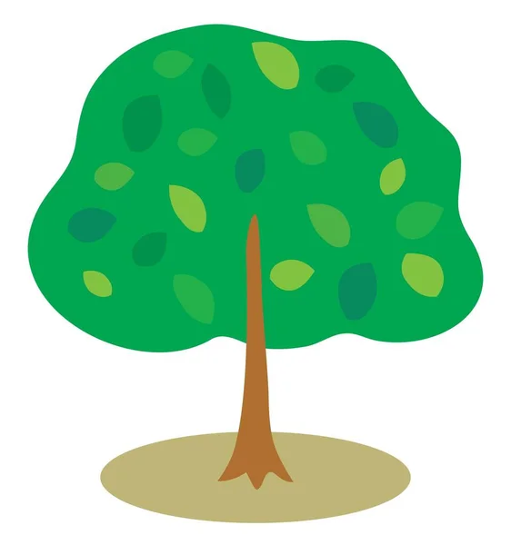 Yeşil bir ağacın çizimi