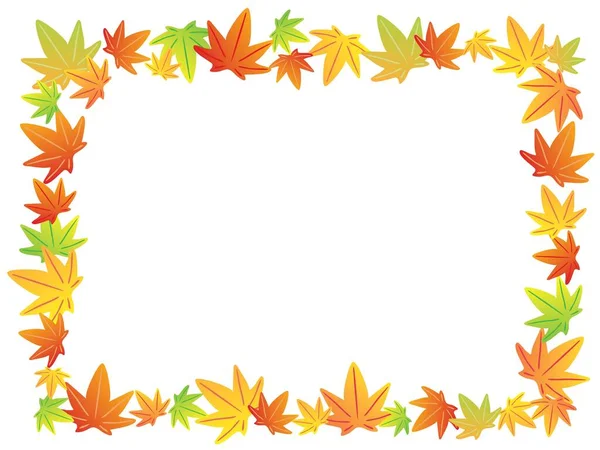 Sonbahar akçaağaç yapraklarının çerçeve çizimi