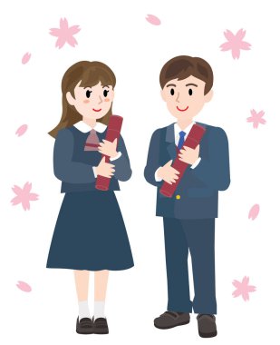 School students of the graduation ceremony.