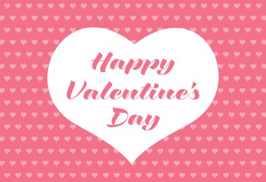 Card design of heart and Happy Valentine's Day.