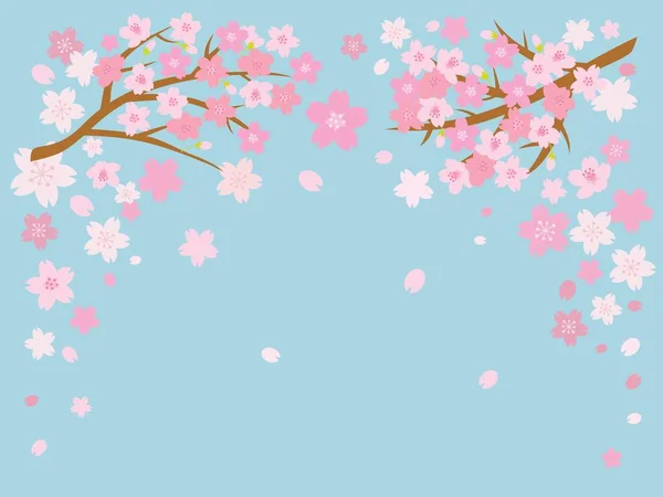 Cherry Blossom Background Space Text Vector Illustration ストックイラスト