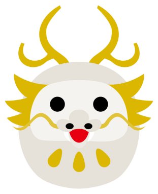 Ejderha Yılı Ejderhası 'ndan Dharma. Vektör illüstrasyonu, eps.