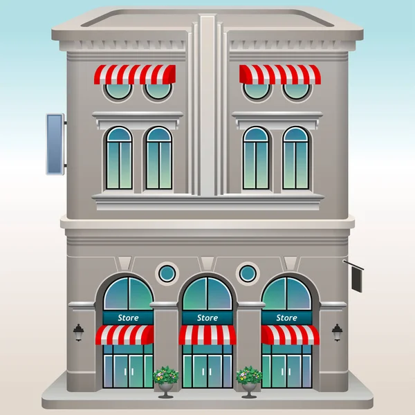 Detaljerad Illustration Retail Store Ikon — Stock vektor
