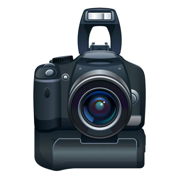 デジタル写真をカメラの現実的なイラスト — ストックベクタ