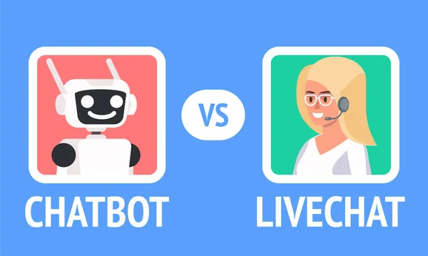 Chatbot Livechat Concept Vektor Illustration — Stock vektor