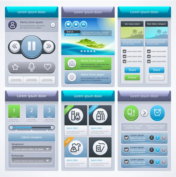 Design Elements Mobile App Website Design Vector Eps — Stock Vector
