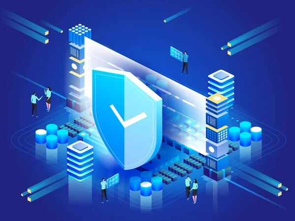Moderne Technologien Sicherheit Und Datenschutz Zahlungssicherheit Finanzen Und Beiträge Information — Stockvektor