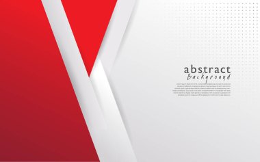 Kırmızı beyaz modern soyut arkaplan tasarımı